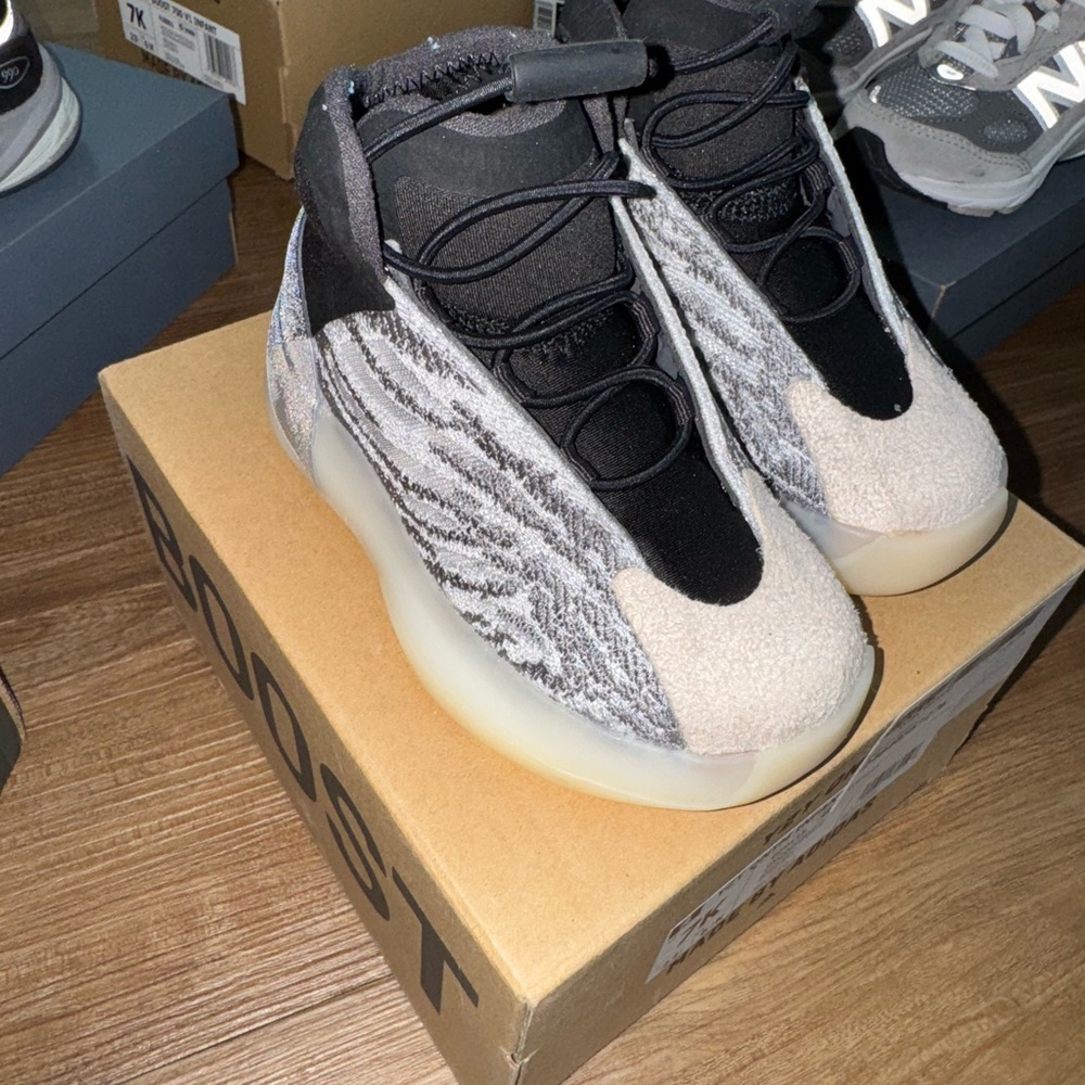 adidas Kids Black and Cream Sneakers